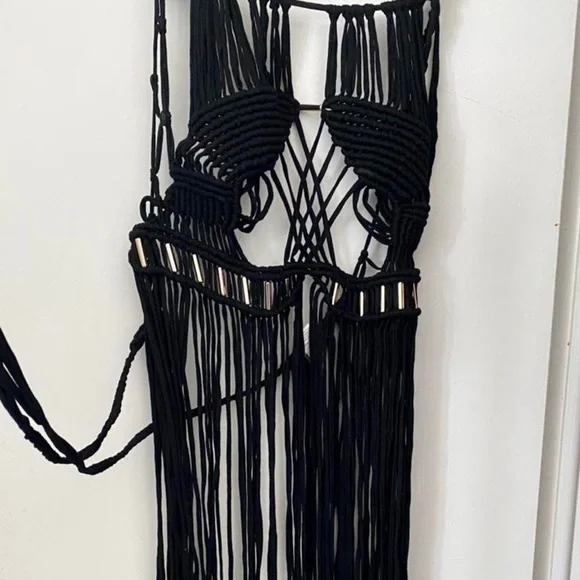 SOLD Long Fringe Festival Maxi Dress - Picture 2 of 5